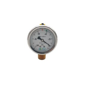 vacuometro aco inox 63 mm glicerina com rosca agropeperi ordenha