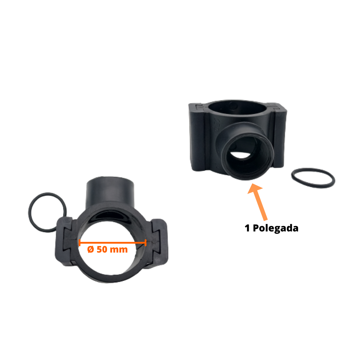 Abraçadeira para Cano 50 mm Rosca 1 pol Chaveta