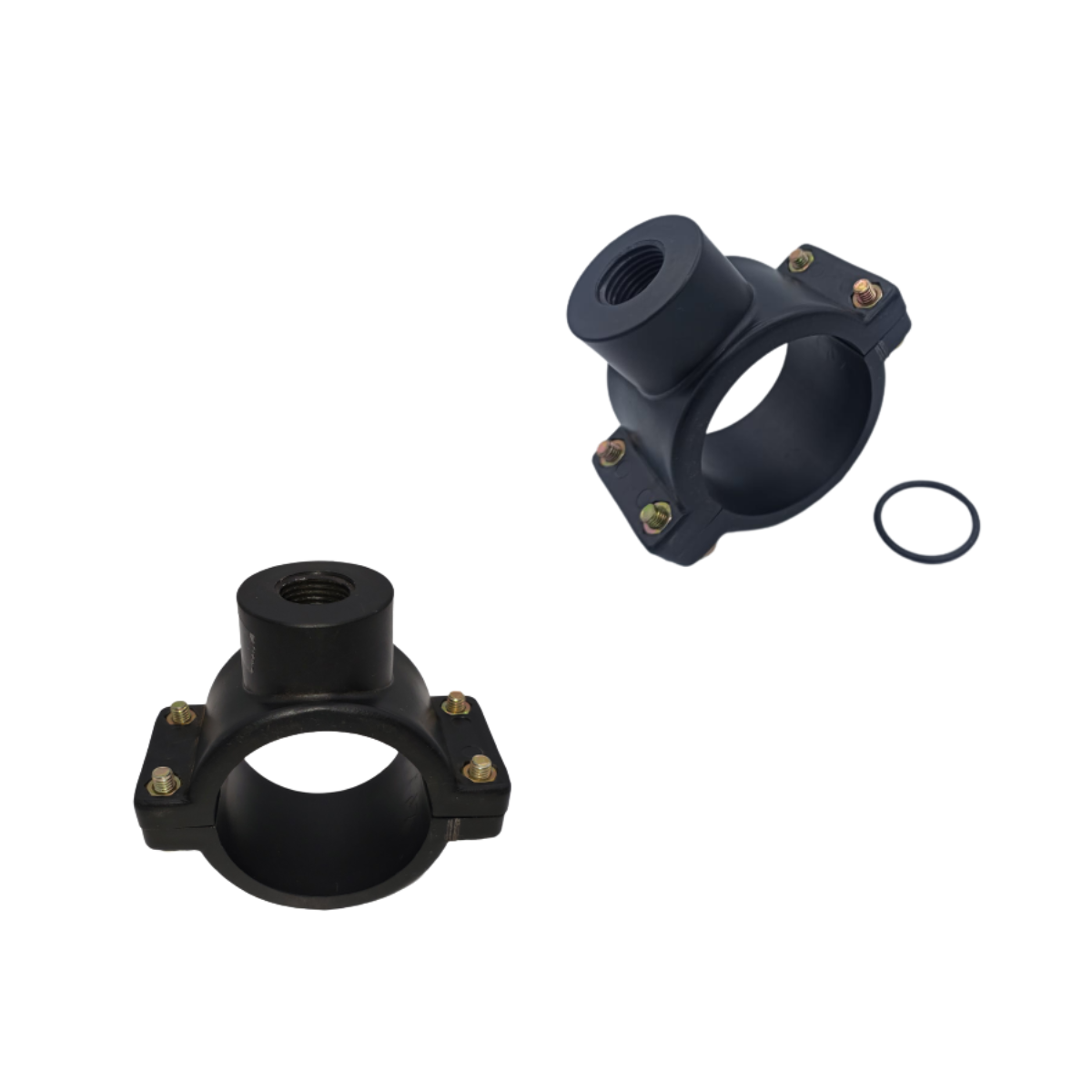 Abraçadeira para Cano 60 mm Rosca 1/2 pol Parafuso
