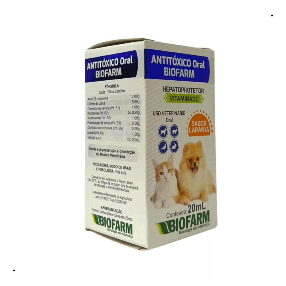 Antitóxico Oral 20ml Hepatoprotetor Vitaminado