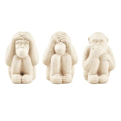mart conjunto com 3 macacos decorativo mart palha 9644 547308 1