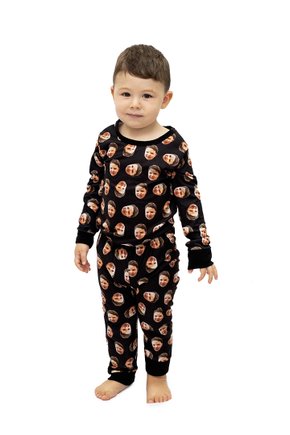 Pijama boddy baby personalizado longo preto