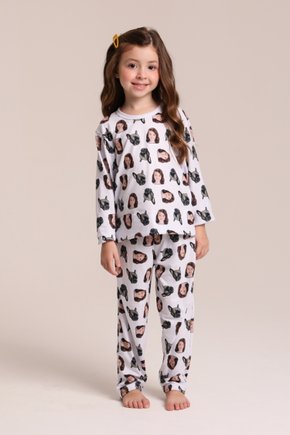 35 pijama casal personalizado com foto longo branco