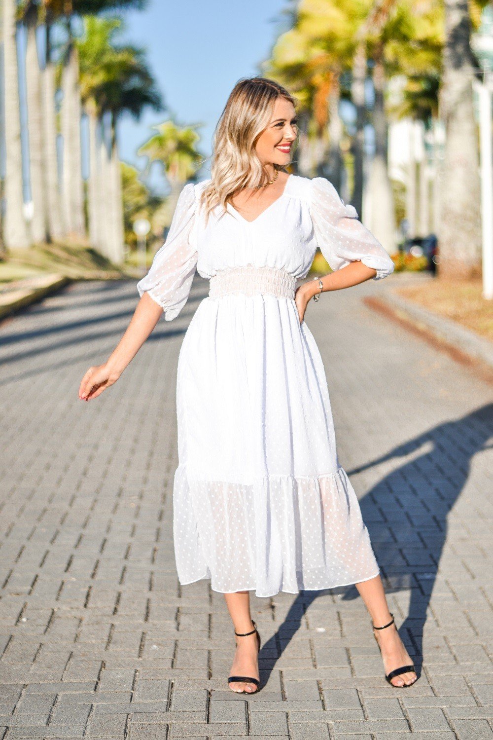 Comprar vestido best sale midi branco