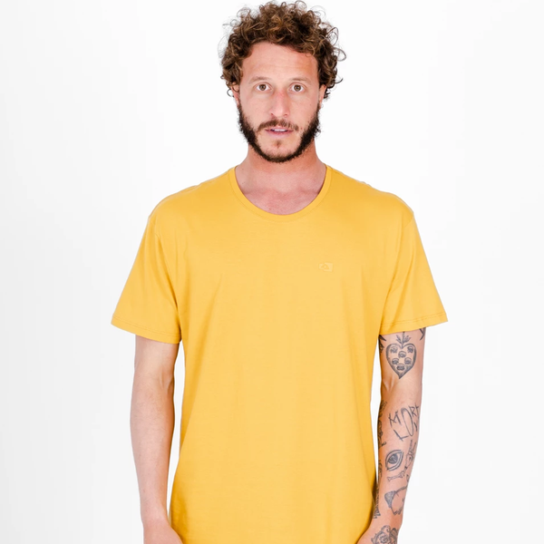 camiseta basica all gender take it easy amarelo mango 1