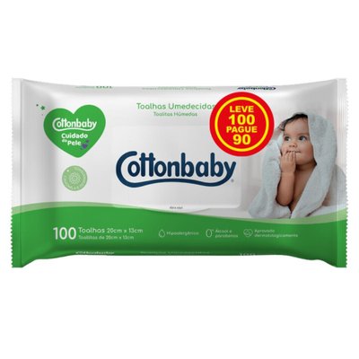 Toalha Umedecida Cuidado da Pele com 50 - Cottonbaby