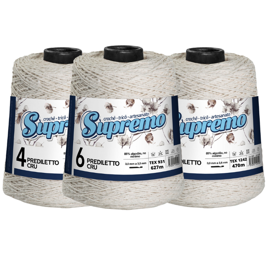 Barbante Prediletto Cru - Supremo Fios Barbante Prediletto Cru - Supremo Fios