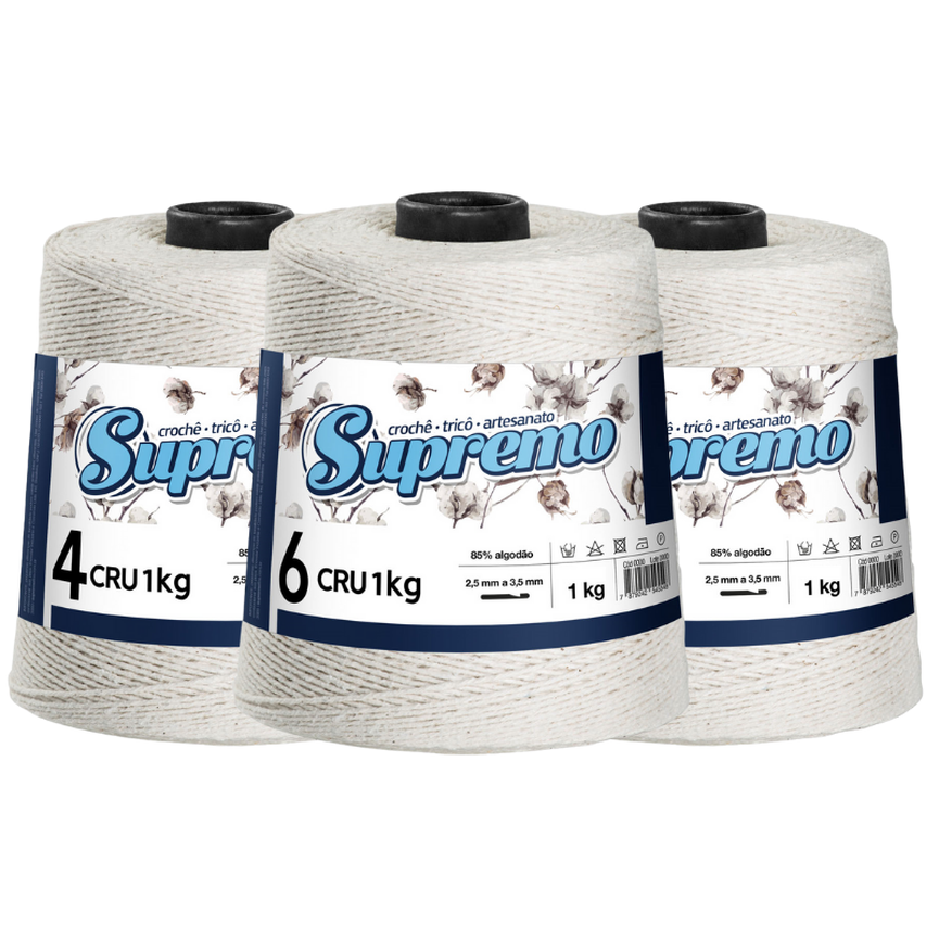 Barbante Cru 1 Kg - Supremo Fios Barbante Cru 1 Kg - Supremo Fios