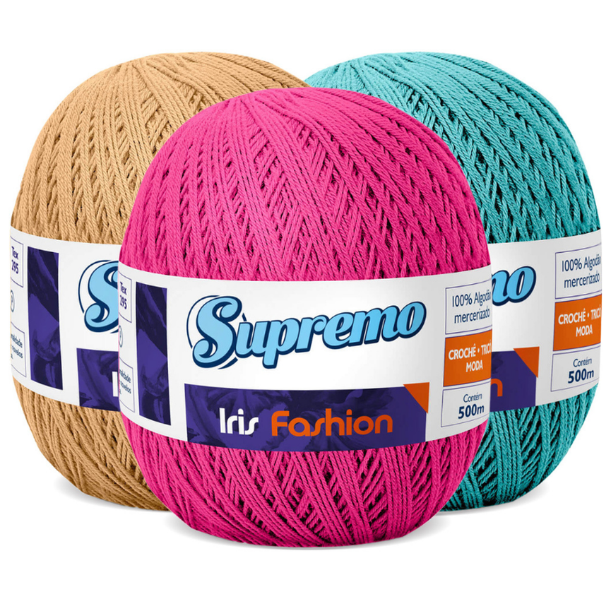 Novelo Iris Fashion 100% Algodão - Supremo Fios Novelo Iris Fashion 100% Algodão - Supremo Fios