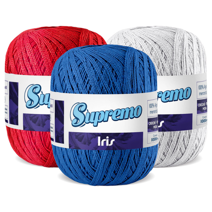 Novelo Iris 1.000 100% Algodão - Supremo Fios Novelo Iris 1.000 100% Algodão - Supremo Fios