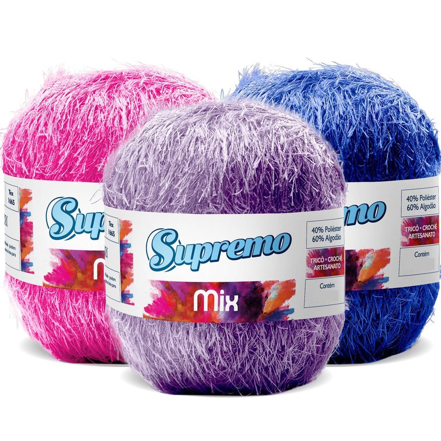 Novelo Mix Peludinho - Supremo Fios Novelo Mix Peludinho - Supremo Fios