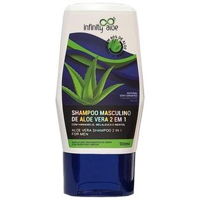 Shampoo Masculino De Aloe Vera 2 Em 1 - 120ml