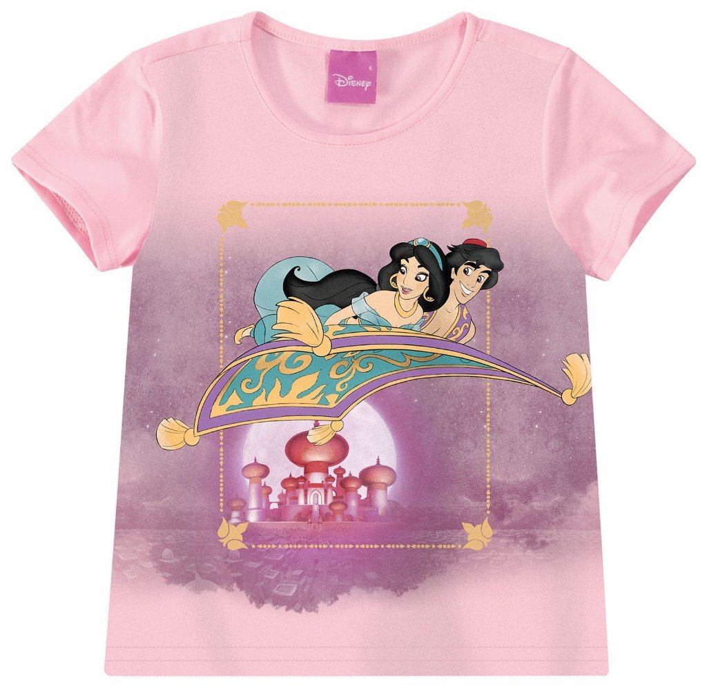 Camiseta Infantil Aurora Rosa MCDVMA BELA ADORMECIDA COD-0369-MC