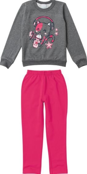 Conjunto moleton sale flanelado infantil