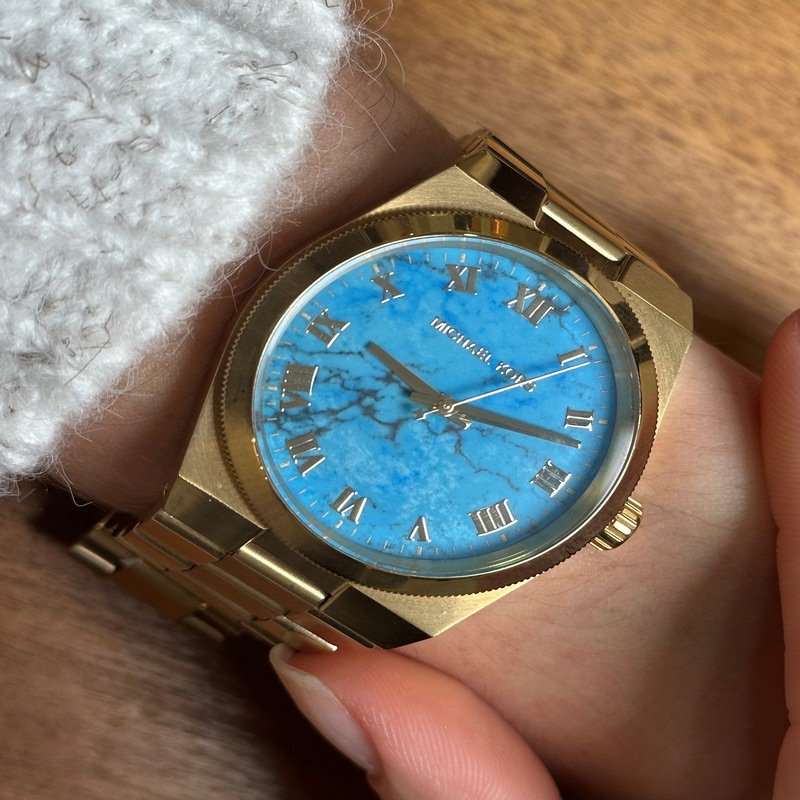 Relogio michael kors feminino sales azul