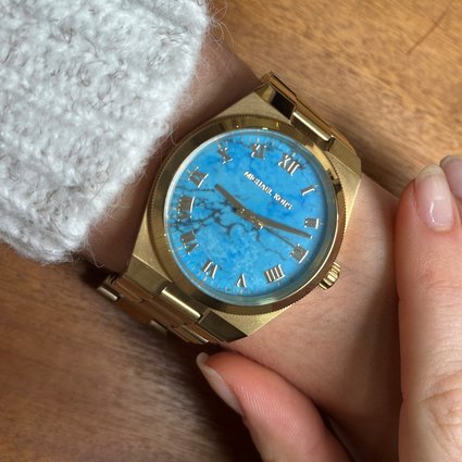 Relógio Feminino Guess Prata Azul Tiffany - GW0308L4