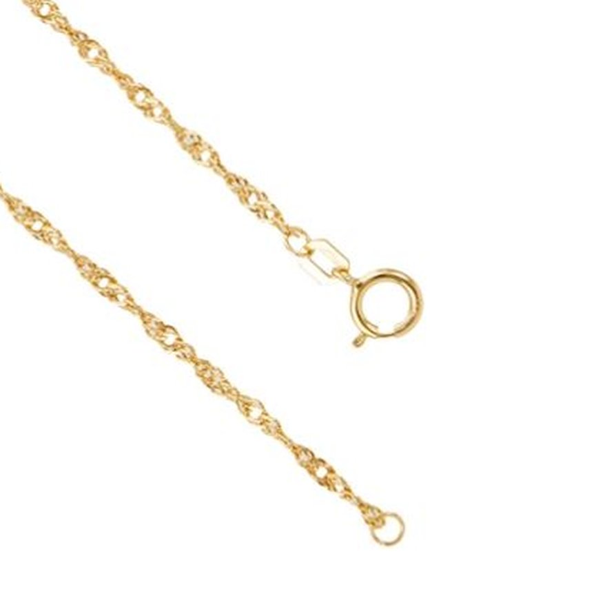 Pulseira Feminina Em Ouro 18k Elo Singapura