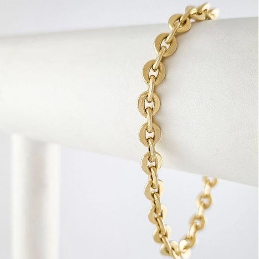 Pulseira Feminina Em Ouro 18k Elo Singapura