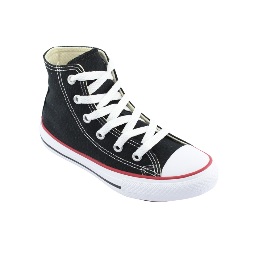 All star cano alto preto infantil