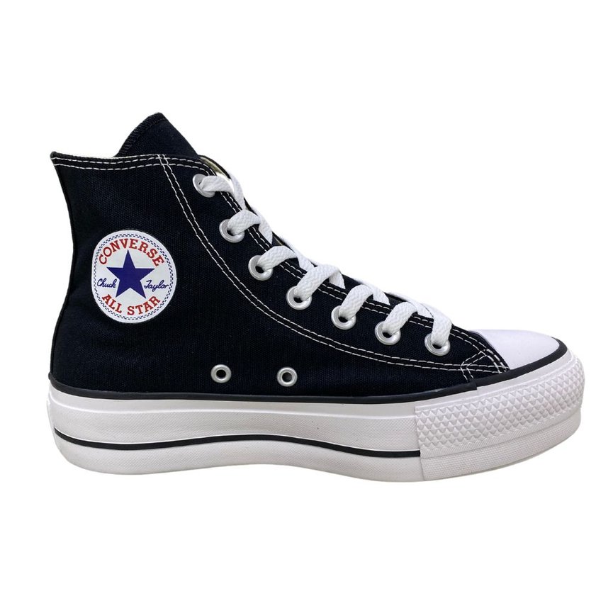 Tênis All Star Feminino Converse Bordado Flor - PRETO/BRANCO - CT25620002