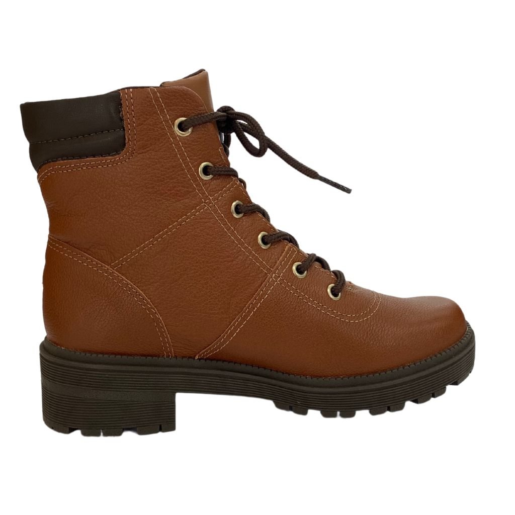 Bota feminina deals coturno marrom