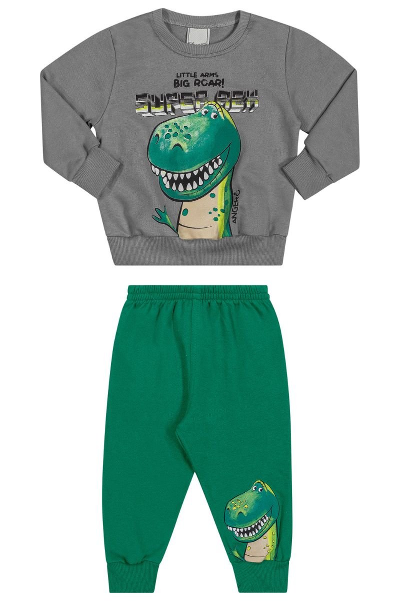 Conjunto sales moletom dinossauro