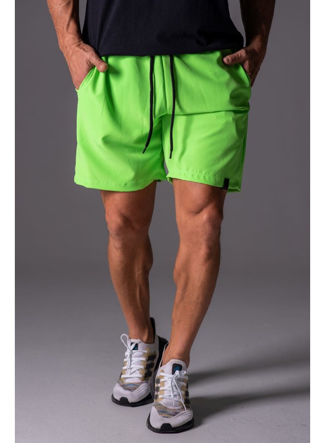 shorts tactel verde neon anarhu