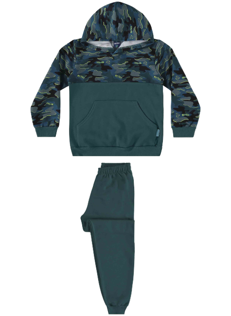 Conjunto Menino Moletom Camuflado