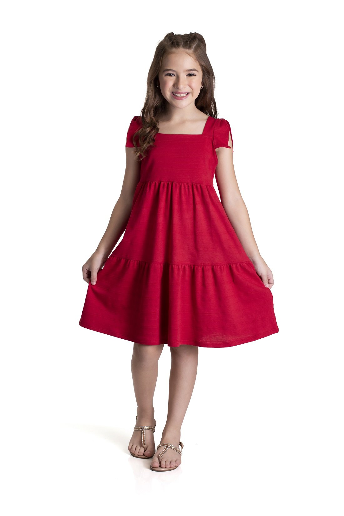 Menina sales vestido vermelho