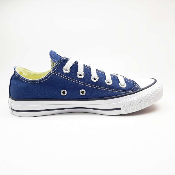 Tênis Converse All Star Chuck Taylor Kids Couro - Branco/ Vermelho/ Marinho