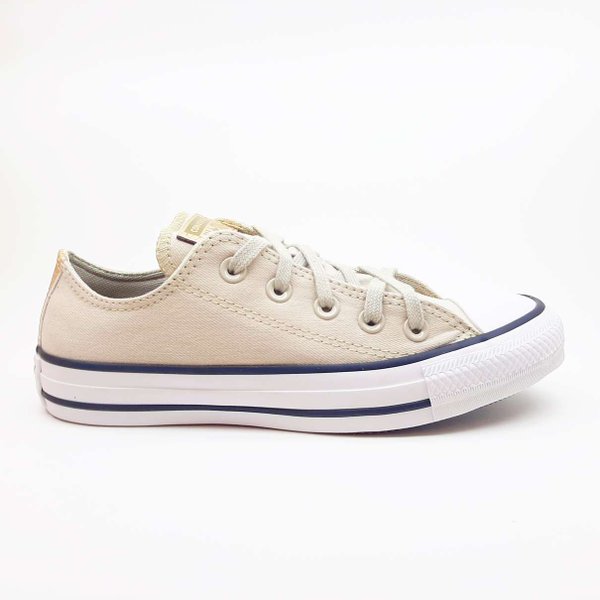 Tênis Converse Chuck Taylor All Star Ox Authentic Glam Bege Claro