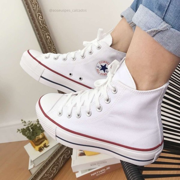 TÊNIS CONVERSE CHUCK TAYLOR ALL STAR PRETO BRANCO FEMININO