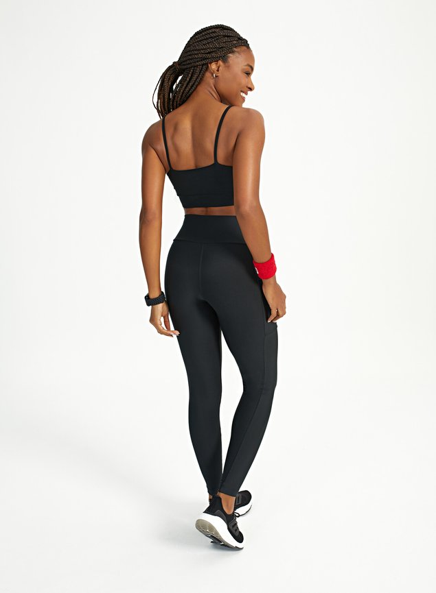 Legging Snooze Fitness Body Care Seamless Emana Cós Alto Feminina - Preto