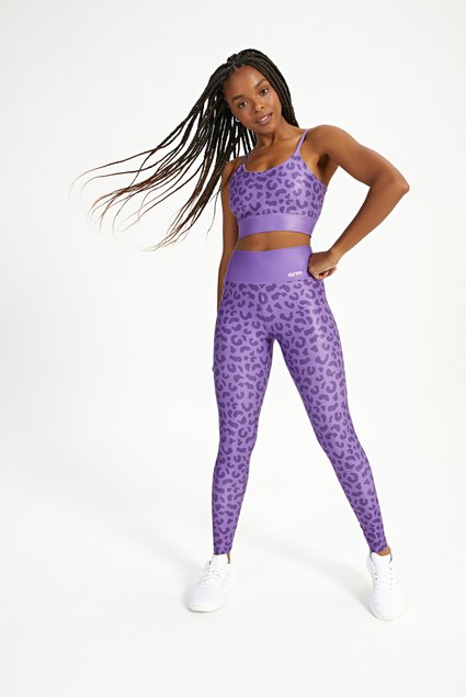 Conjunto Feminino Fitness Legging + Top Leopard