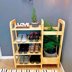 estante de madeira pinus linea organizer natural 4