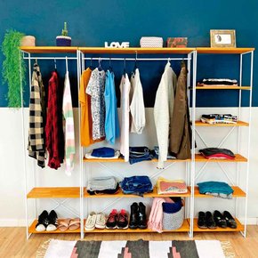 guarda roupas industrial closet modular carvalho e branco 3