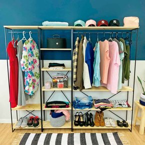 guarda roupas industrial closet modular natural e preto 2