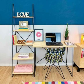 home office escada industrial natural e preto 2