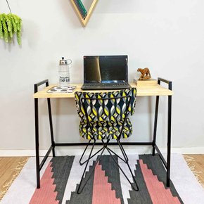 mesa para escritorio industrial steel 100 cm carvalho e preto 3