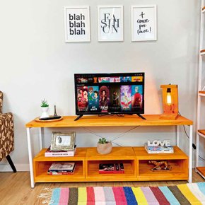 rack de tv style square 3 nichos uno carvalho e branco 2