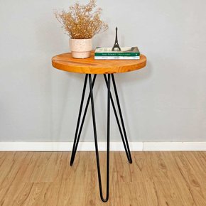 mesa de canto circular industrial carvalho e preto 5 web