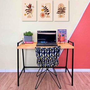 mesa para escritorio de ferro e madeira industrial steel 100 cm nozes e preto 2 web