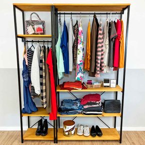 kit arara de roupas middle slim e high ample nozes e preto 2 web