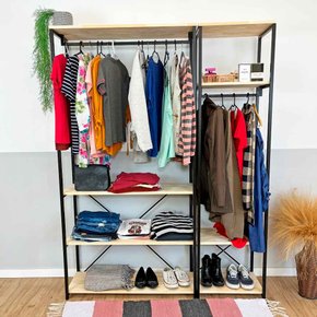 kit arara de roupas middle slim e high ample nozes e preto web