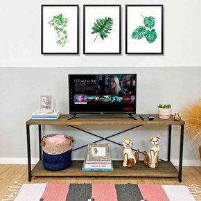 rack de tv industrial de ferro e madeira style square tabaco e preto web