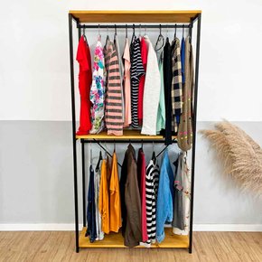 arara de roupas twice nozes e preto 2 web