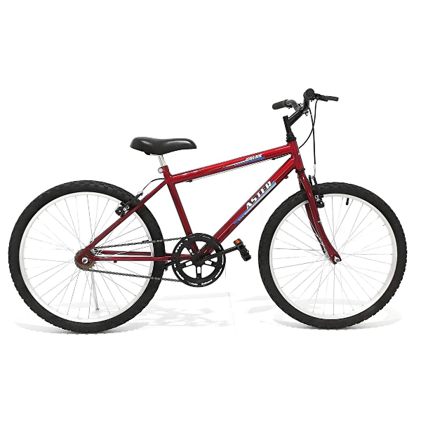 bicicleta galax 24 masculina mtb vermelha teen aster bike shop menino