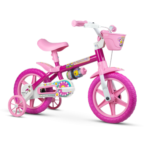 Bicicleta aro 12 Infantil Menina Nathor Flowers