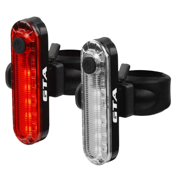 sinalizador par dianteiro traseero led branco vermelho gta luz bicicleta aster bike shop 7