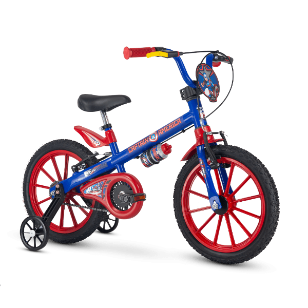 bicicleta aro 16 personagem capitao ameriaca menino aster bike shop nathor